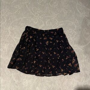 Free People Blue and Black Mini Skater Skirt